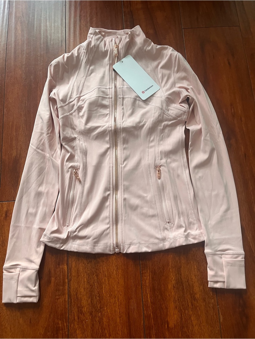 lululemon Light Pink Jacket gold zip